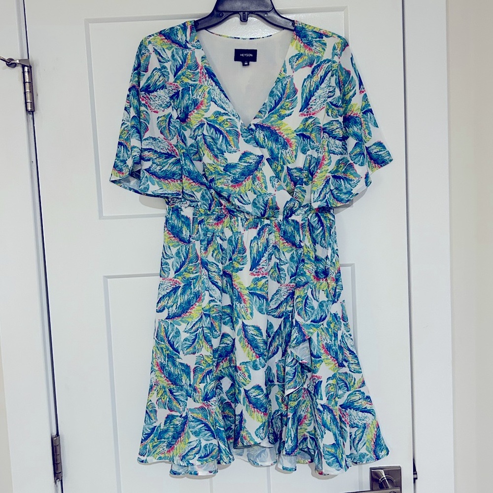Floral Tropical Ruffle Dress